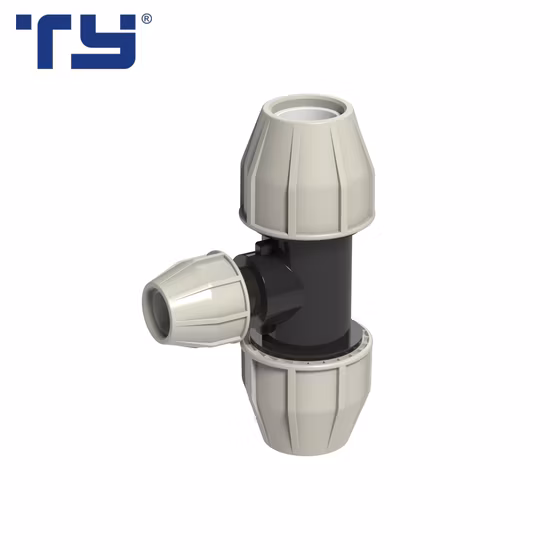 Ty PE HDPE reduzindo sistemas T PP compressão/irrigação encaixe marca de peixe padrão
